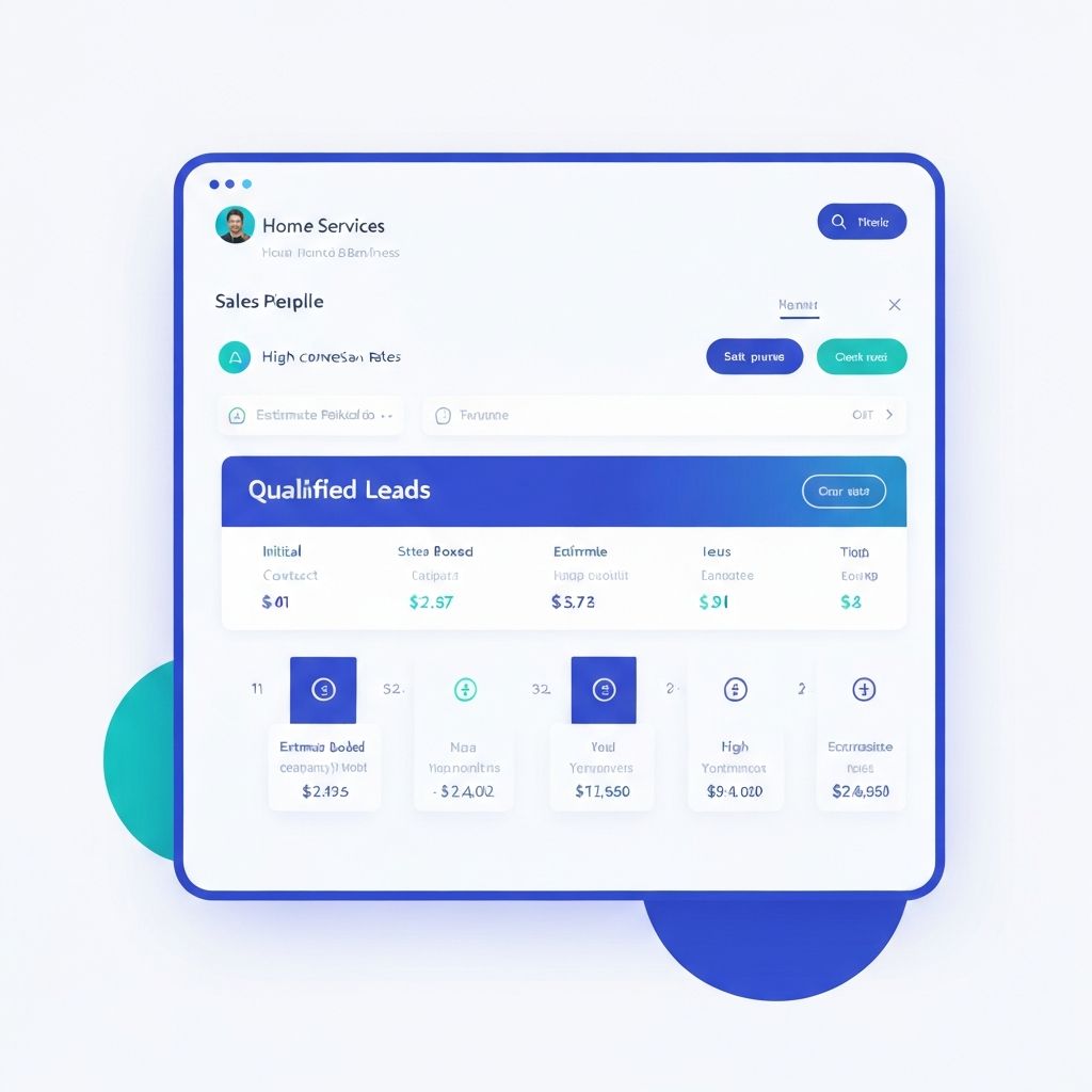 Lead pipeline showing qualified leads progressing to booked estimates